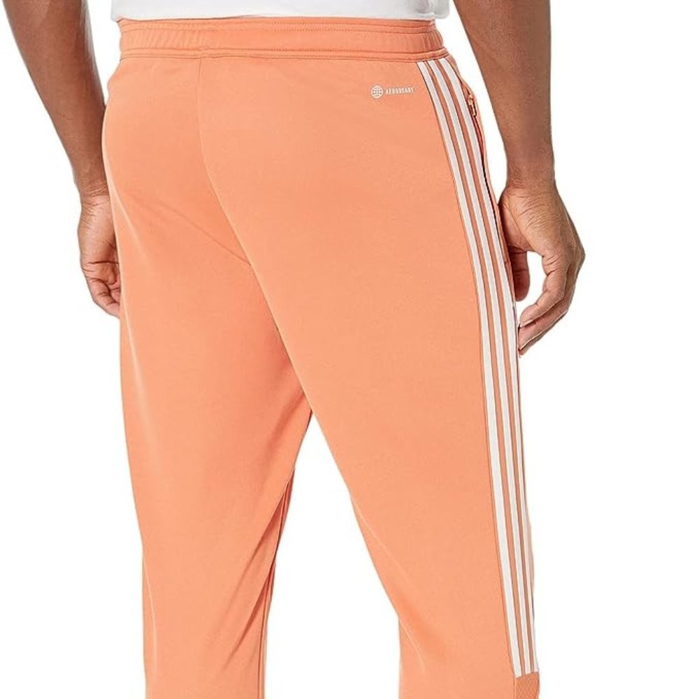 Adidas XXL Tiro Pants Hazy Copper/White Ankle Zip Tapered Leg Football Soccer - Picture 2 of 4